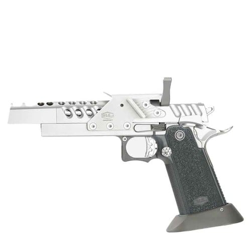 BUL ARMORY SAS 2 Spitfire Optic Ready 9mm 5.1" 28rd - Silver w/ RMR Adapter Plate for sale at KYGUNCO.