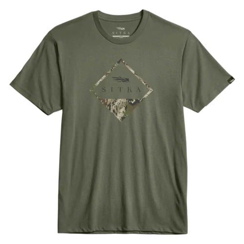 SITKA Optifade Badge Tee - Olive Green for sale at KYGUNCO.
