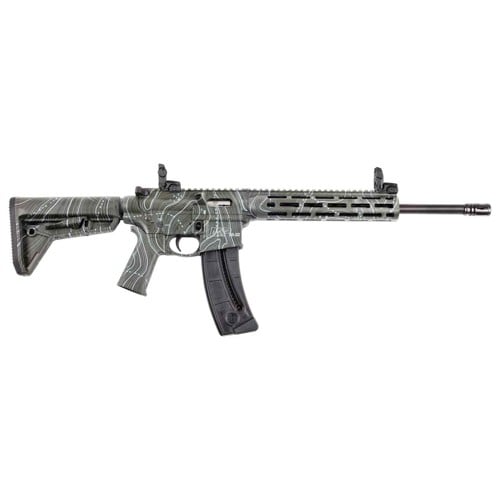 SMITH & WESSON M&P 15-22 SPORT 22 LR 16.5" 25rd - OD Green Topographic  w/ Picatinny-Style Rail for sale at KYGUNCO.
