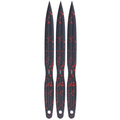 CRKT Onion Throwing Knives Fixed Fixed Blade Throwing Knives - Red - Set of 3 for sale at KYGUNCO.