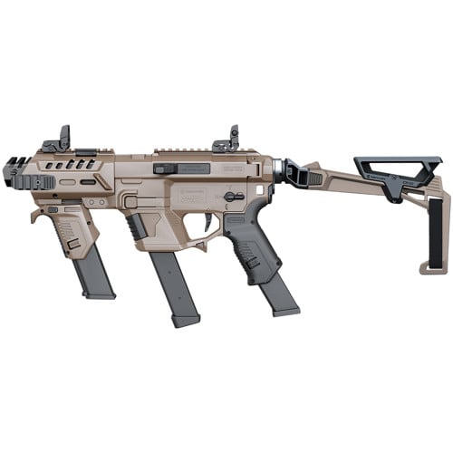 RECOVER TACTICAL PIXMG PG9 SR20 Metal Front Guard Folding Brace Tan for sale at KYGUNCO.