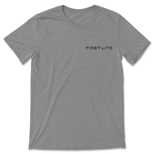 FIRST LITE Whitetail Shed Logo 2.0 T-Shirt - Grey Heat for sale at KYGUNCO.