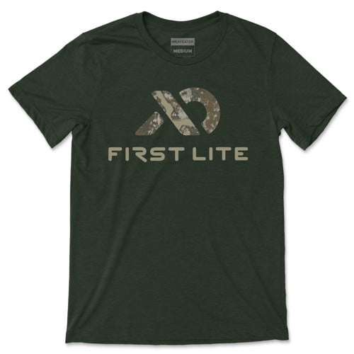 FIRST LITE Specter Logo T-Shirt - Military Heather for sale at KYGUNCO.