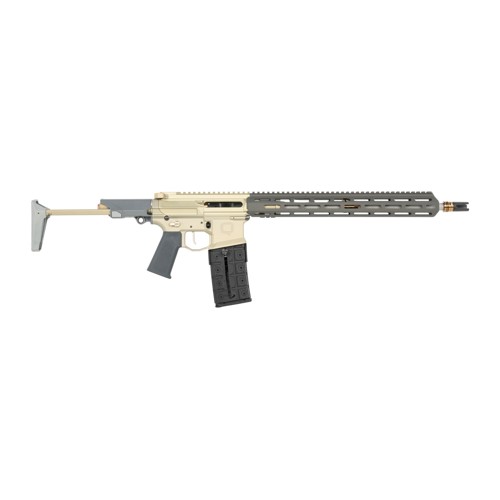 Q LLC Honey Badger 5.56 HB 16" 10rd w/ Fixed Stock - Tan & Grey for sale at KYGUNCO.