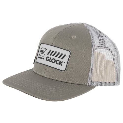 GLOCK Patch Gray Canvas / Mesh Hat for sale at KYGUNCO.