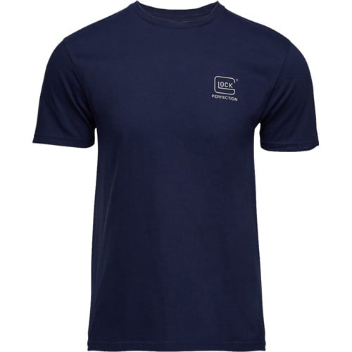 GLOCK Glock Strong Tee Navy Ringspun Short Sleeve Medium for sale at KYGUNCO.