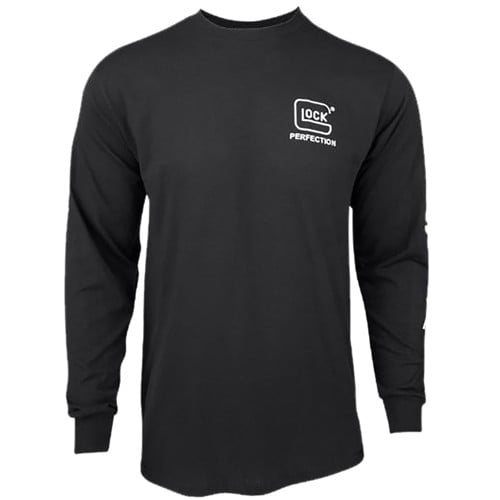 GLOCK Perfection Long Sleeve Tee Black PreShrunk Large for sale at KYGUNCO.