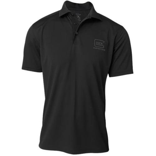 GLOCK Glock Perfection Polo Blk Mesh Short Sleeve Small for sale at KYGUNCO.