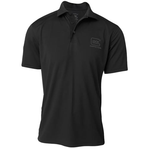 GLOCK Glock Perfection Polo Blk Mesh Short Sleeve Medium for sale at KYGUNCO.
