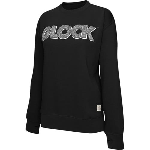GLOCK Crewneck Raglan Fleece Black Long Sleeve Large for sale at KYGUNCO.