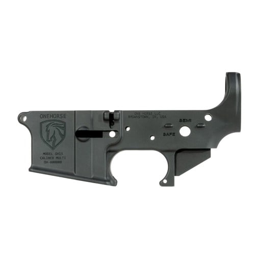 ONE HORSE AR15 Stripped Lower Receiver- Anodized Black for sale at KYGUNCO.