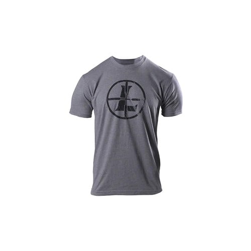 LEUPOLD Distressed Reticle Logo Short Sleeve T-Shirt - Heather Grey for sale at KYGUNCO.