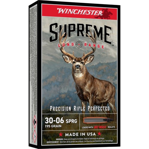 WINCHESTER AMMO 30-06 SPRG 195Gr BC Max Supreme Long Range 20rd for sale at KYGUNCO.