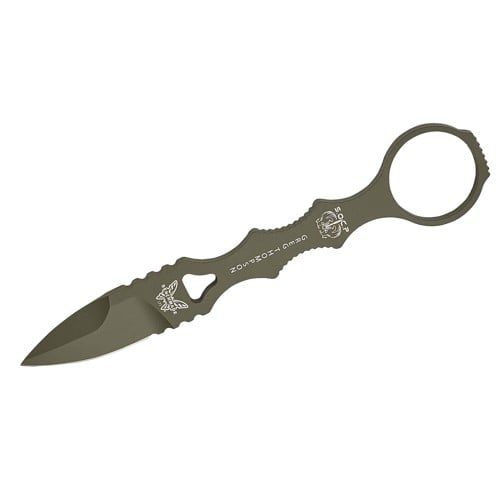 BENCHMADE SOCP Mini-Dagger OD Green Tan Sheath for sale at KYGUNCO.