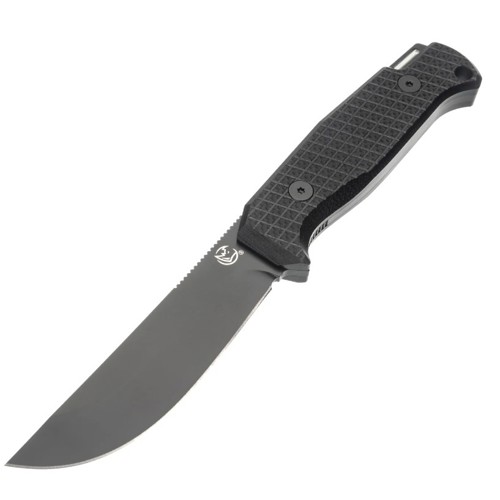 GLOW RHINO Bohr Fixed Blade Knife Black Handle Green Tritium for sale at KYGUNCO.