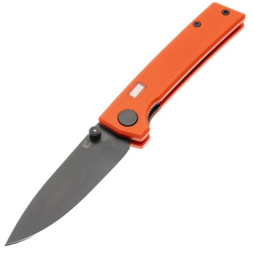 GLOW RHINO Fermi Knife - Blaze Orange Scales Black Thumbstud for sale at KYGUNCO.