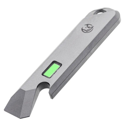 GLOW RHINO Titanium EDC Pry Bar - Green Tritium for sale at KYGUNCO.