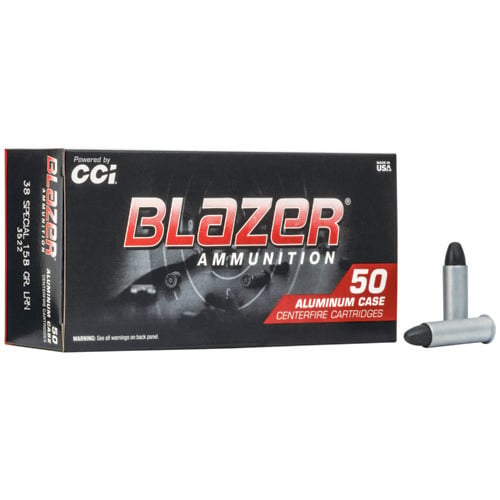 BLAZER AMMO 38 Special 158gr Lead Round Nose Ammunition | 50 Rounds for sale at KYGUNCO.