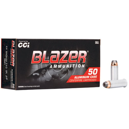 BLAZER Aluminum 44 Rem Mag 240gr Jacketed Hollow Point Ammunition | 50 Rounds for sale at KYGUNCO.