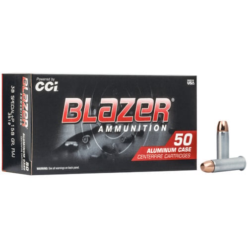 BLAZER AMMO 38 Special +P 158gr Total Metal Jacket Ammunition | 50 Rounds for sale at KYGUNCO.