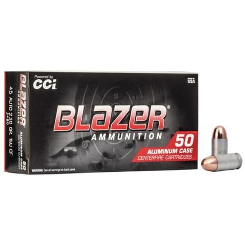 BLAZER AMMO Clean-Fire 45 ACP 230gr Full Metal Jacket Ammunition | 50 Rounds for sale at KYGUNCO.