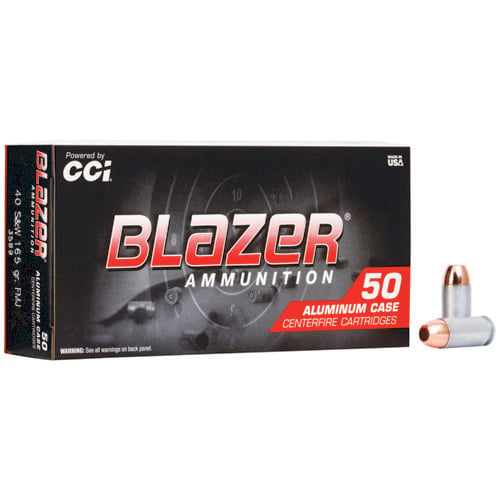 BLAZER AMMO 40 S&W 165gr Full Metal Jacket Ammunition | 50 Rounds for sale at KYGUNCO.
