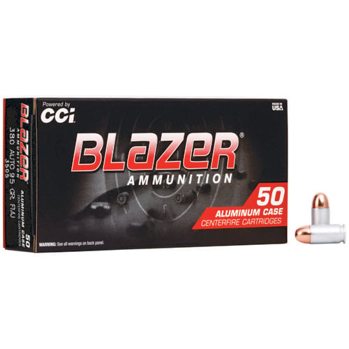 BLAZER AMMO 380 ACP 95gr Full Metal Jaket Ammunition | 50 Rounds for sale at KYGUNCO.