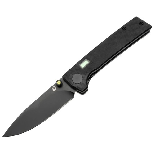 GLOW RHINO Fermi Knife - Black Scales Yellow Thumbstud for sale at KYGUNCO.