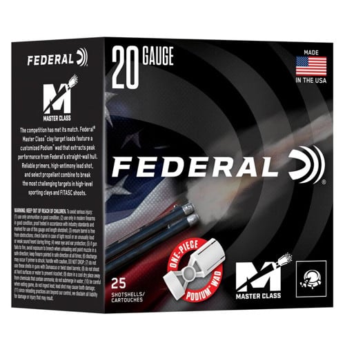 FEDERAL AMMO 20Ga 2 3/4" 7/8oz 1250 FPS 2 3/4 Dram 7.5 25rd for sale at KYGUNCO.