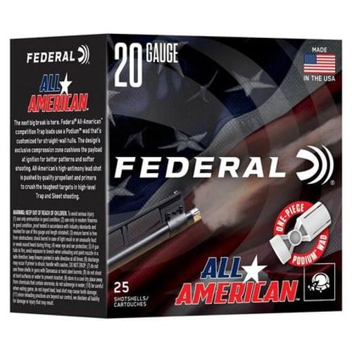 FEDERAL AMMO 20Ga 2 3/4" 7/8oz 1200FPS 2 1/2 Dram 8 25rd for sale at KYGUNCO.