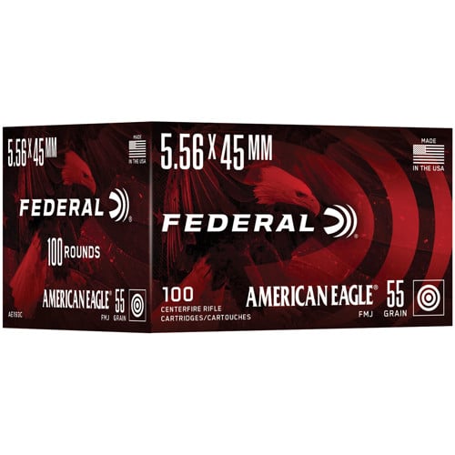 FEDERAL AMMO 5.56X45mm 55Gr FMJ 100rd 100rd for sale at KYGUNCO.