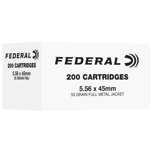 FEDERAL AMMO 5.56X45mm 55Gr FMJ 200rd 200rd for sale at KYGUNCO.