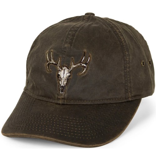 PARAMOUNT OUTDOORS Deer Skull Hunting Hat Wax Cloth Dad Cap Brown for sale at KYGUNCO.