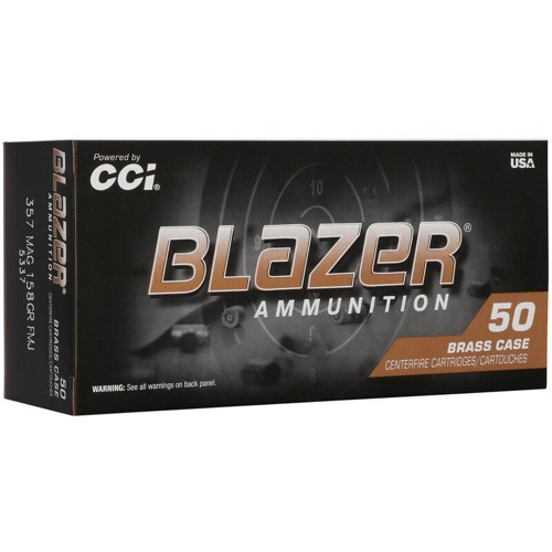 BLAZER AMMO 357 Mag 158Gr FMJ Brass 50rd for sale at KYGUNCO.