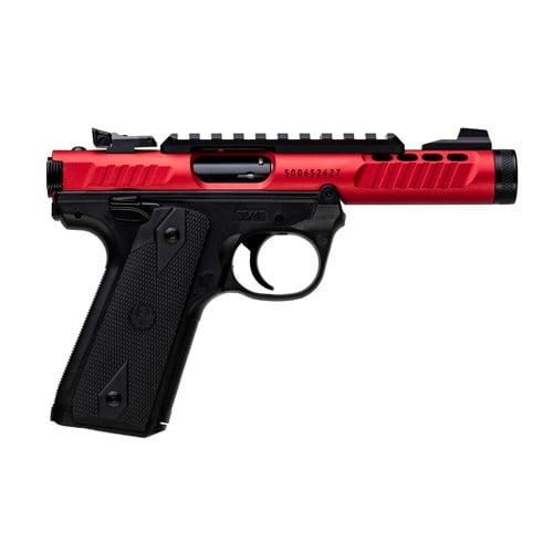 RUGER MKIV 22/45 22lr 4.40" 10rd - Red & Black for sale at KYGUNCO.