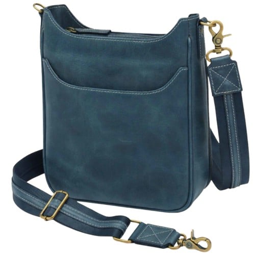 GUN TOTE'N MAMAS Crossbody Mail Pouch Distressed Buffalo Blue for sale at KYGUNCO.