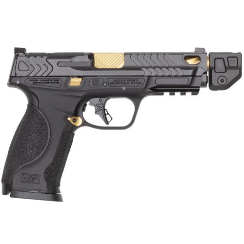 SMITH & WESSON M&P 2.0 9mm 4.25" 17rd/23rd OR Comp - Gold & Black for sale at KYGUNCO.
