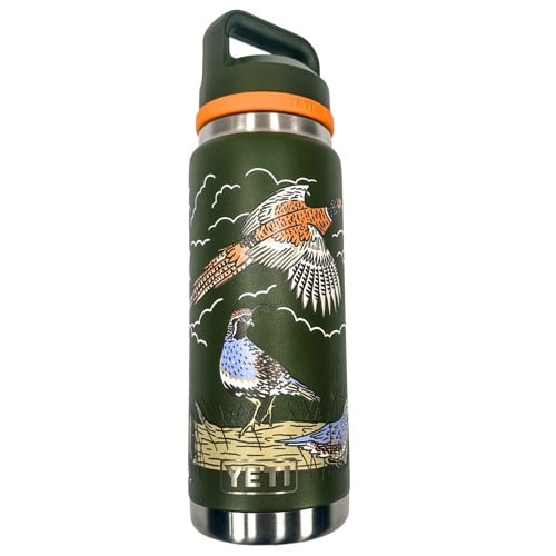 YETI Rambler 26oz Bottle C Chug Upland Bird Olive for sale at KYGUNCO.