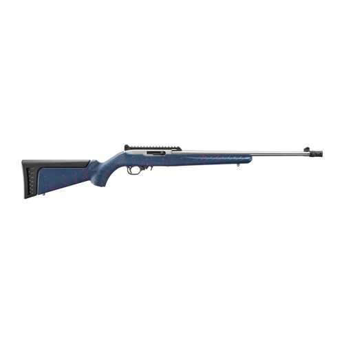 RUGER 10/22 22 LR 18.5" 10rd America's 250th Anniversary - Liberty Blue w / Red & White Splatter for sale at KYGUNCO.