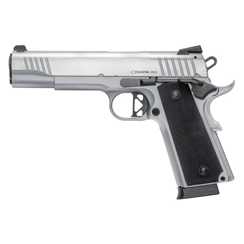 CHIAPPA FIREARMS 1911 Superior Grade 45ACP Chrome 5" Blk Rubber 8rd for sale at KYGUNCO.