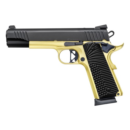 CHIAPPA FIREARMS 1911 Superior Grade 45 ACP Black/Gold 5" G10 8rd for sale at KYGUNCO.