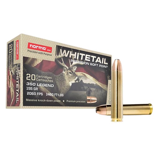 NORMA AMMO 350 Legend 155Gr Whitetail Sierra SP 20rd for sale at KYGUNCO.