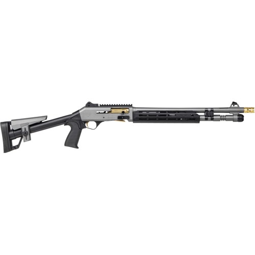 PANZER ARMS M4 Speed Pro A.R.G.O. 12Ga 3" 18.5" Grey/Gold for sale at KYGUNCO.