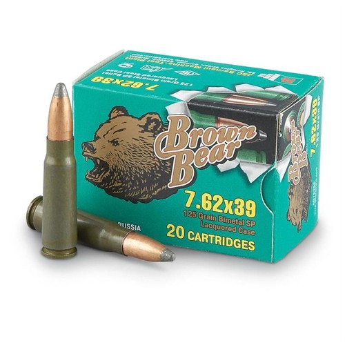 BROWN BEAR AMMO 7.62x39 125Gr SP Polymer for sale at KYGUNCO.