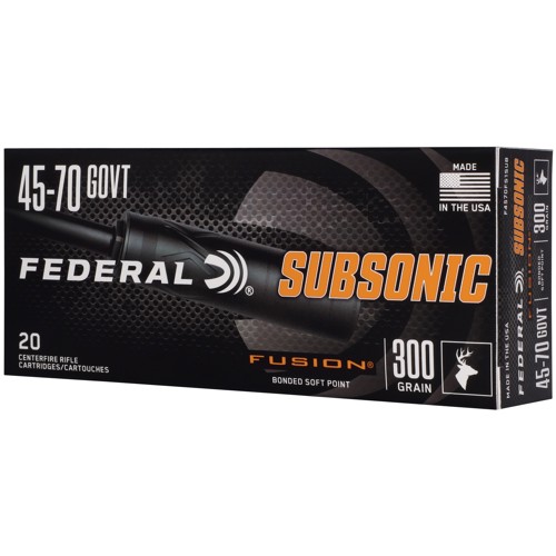 FUSION AMMO 45-70 Govt 300Gr Fusion Subsonic 20rd for sale at KYGUNCO.