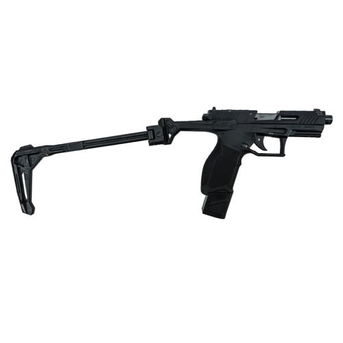 TAURUS 3TX22 22 LR 4.6" Bk 16/22rd T w/ Brace & Threaded Barrel - Black for sale at KYGUNCO.