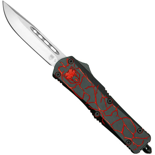 COBRATEC Medium FS-3 Fractured Blk/Red Drop Not Serrated for sale at KYGUNCO.