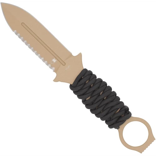 COBRATEC Ringed Claymore Dagger 1 Side Serrated Coyote for sale at KYGUNCO.