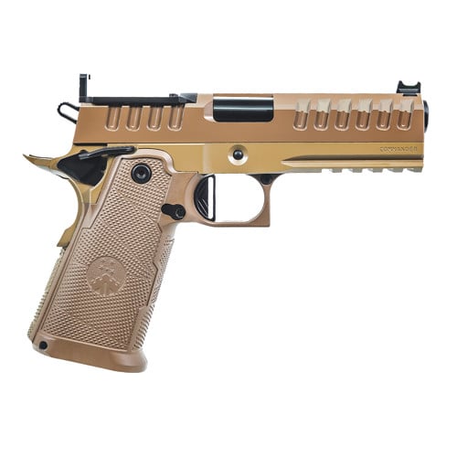WATCHTOWER Apache Commander 9mm 4.25" 15rd TB FDE PVD for sale at KYGUNCO.
