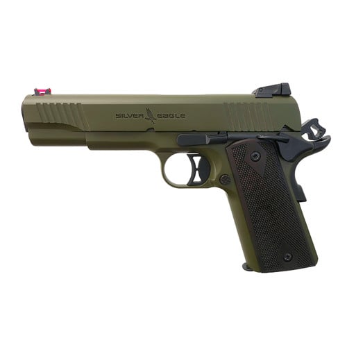 SILVER EAGLE 1911 Metal 45 ACP 7rd Walnut grips Green Cerakote for sale at KYGUNCO.